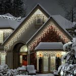 Ghirlanda luminoasa tip perdea Premium 300 LED-uri, 14,5m, 18Wati, interior/exterior, cu flash, alb rece Household NewTrend