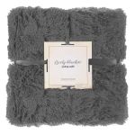 Patura pufoasa si calduroasa pentru 2 persoane, 200x240cm, gri Household NewTrend
