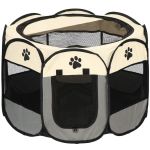 Tarc pliabil pentru animale de companie, diametru 73cm, gri crem Household NewTrend