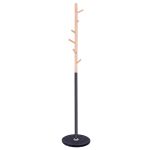 Cuier tip pom din metal Sersimo, 6 agatatoare, 180cm, negru maro Household NewTrend