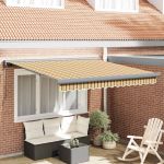 Pergola retractabilă manuală , cu dungi colorate, 300 x 250 cm GartenMobel Dekor