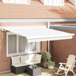 Pergola retractabilă manuală albă 300x250 cm GartenMobel Dekor