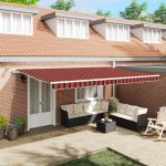 Obraz retractabil automat cu LED portocalie și maronie, 500 x 300 cm. GartenMobel Dekor