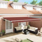 Obraz retractabil manual portocalie și maronie, 500x300 cm GartenMobel Dekor