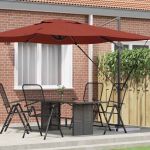 Parasolar Roma cu braț cantilever Terracotta 286x285x265 cm din aluminiu GartenMobel Dekor
