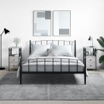 Noptiere, 2 buc., gri sonoma, 34x35,5x70 cm, lemn compozit GartenMobel Dekor