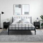 Noptiere, 2 buc., negru, 40x42x50 cm, lemn compozit GartenMobel Dekor