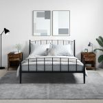 Noptiere, 2 buc., stejar fumuriu, 40x42x50 cm, lemn compozit GartenMobel Dekor