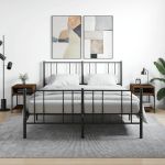 Noptiere, 2 buc., stejar maro, 40x41x50 cm, lemn compozit GartenMobel Dekor