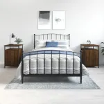 Noptiere, 2 buc., stejar maro, 40x42x60 cm, lemn prelucrat GartenMobel Dekor