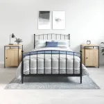 Noptiere, 2 buc., stejar sonoma, 40x42x60 cm, lemn prelucrat GartenMobel Dekor