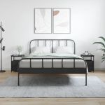 Noptiere, 2 buc., negru, 34x35,5x50 cm, lemn compozit GartenMobel Dekor