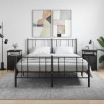 Noptiere, 2 buc., negru, 40x42x60 cm, lemn prelucrat GartenMobel Dekor