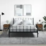 Noptiere, 2 buc., stejar maro, 40x42x45 cm, lemn compozit GartenMobel Dekor