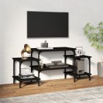 Comodă TV, negru, 117x35x52 cm, lemn prelucrat GartenMobel Dekor