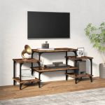 Comodă TV, stejar afumat, 117x35x52 cm, lemn prelucrat GartenMobel Dekor