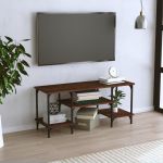 Comodă TV, stejar maro, 102x35x45,5 cm, lemn prelucrat GartenMobel Dekor