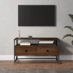 Comodă TV, stejar maro, 80x35x45 cm, lemn prelucrat GartenMobel Dekor