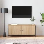 Comodă TV cu uși, stejar sonoma, 102x35x45 cm, lemn prelucrat GartenMobel Dekor