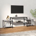 Dulap TV, gri sonoma, 157x35x52 cm, lemn prelucrat GartenMobel Dekor