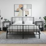 Noptiere, 2 buc., negru, 50x41x65 cm, lemn compozit GartenMobel Dekor