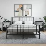 Noptiere, 2 buc., negru, 50x41x65 cm, lemn compozit GartenMobel Dekor