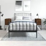 Noptiere, 2 buc., stejar maro, 32x42x70 cm, lemn compozit GartenMobel Dekor