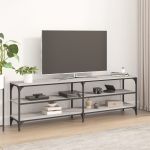 Comodă TV, gri sonoma, 160x30x50 cm, lemn prelucrat GartenMobel Dekor
