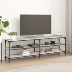 Comodă TV, gri sonoma, 160x30x50 cm, lemn prelucrat GartenMobel Dekor