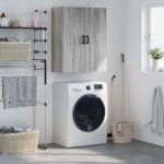 Dulap montat pe perete, gri sonoma, 69,5x34x90 cm GartenMobel Dekor