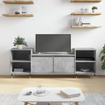 Comodă TV, gri beton, 160x35x55 cm, lemn prelucrat GartenMobel Dekor