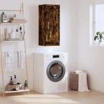 Dulap de perete, stejar fumuriu, 34,5x34x90 cm, lemn prelucrat GartenMobel Dekor