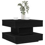 Măsuță cafea rotativă 360 grade, negru 50x50x34,5 cm GartenMobel Dekor