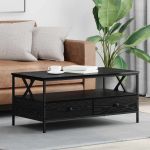 Masă de cafea Stejar negru 100 x 51 x 45 cm Lemn compozit GartenMobel Dekor