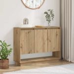 Bufet cu raft cu ușă stejar artizanal 97 x 29 x 75 cm Lemn compozit GartenMobel Dekor