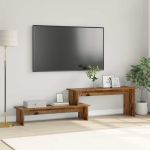 Cabinet TV cu raft Lemn vechi 180 x 30 x 43 cm Lemn compozit GartenMobel Dekor