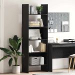 Dulap pentru cărți Stejar negru 60 x 35 x 180 cm Lemn compozit GartenMobel Dekor