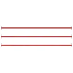 Bare de rotire, 3 piese, roșu, 125 cm, oțel GartenMobel Dekor