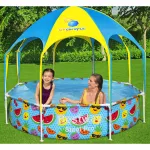 Bestway Piscină supraterană copii Steel Pro, protecție UV, 244x51 cm GartenMobel Dekor