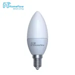 Bec inteligent LED Wireless Homeflow B-5003, E14, 5W, 400lm, dimabil, lumina calda/ rece, Control de pe telefonul mobil SmartElectro IntelligentHouse