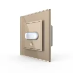 Intrerupator senzor de miscare PIR Livolo cu rama din sticla SmartElectro IntelligentHouse