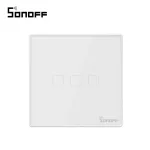 Intrerupator triplu cu touch Sonoff T2EU3C, Wi-Fi + RF, Control de pe telefonul mobil SmartElectro IntelligentHouse