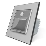 Lampa de veghe LED Livolo cu rama din sticla, Senzor miscare incorporat SmartElectro IntelligentHouse