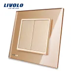 Priza blank/goala Livolo cu rama din sticla SmartElectro IntelligentHouse