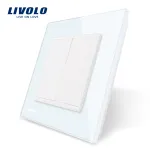 Priza blank/goala Livolo cu rama din sticla SmartElectro IntelligentHouse