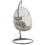 Scaun leagan suspendat, Chomik, Sally, ratan sintetic, gri, max 150 kg GartenVIP DiyLine