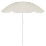 Umbrela de plaja pliabila cu inclinare reglabila, diametru 160 cm, bej Household NewTrend