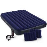 Saltea gonflabila+pompa manuala Intex Queen Dura Beam, 203x152x25 cm Household NewTrend