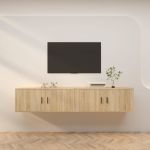 Dulapuri TV montate pe perete 2 buc stejar sonoma 100x34,5x40cm GartenMobel Dekor
