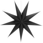 Stea decorativa 3D din hartie, cu 9 colturi, 60cm, neagra Household NewTrend